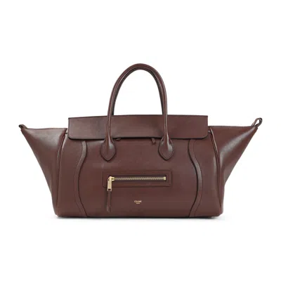 Celine Medium Luggage Bag Structured Silhouette Wings In Brown