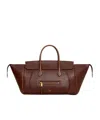 Celine Medium New Luggage In Supple Shiny Lambskin In Brown