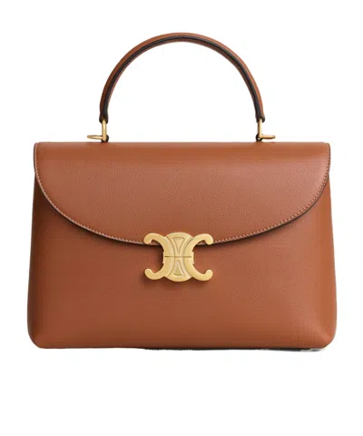 Celine Medium Nino Bag In Soft Grained Calfskin In Brown