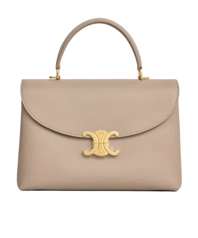 Celine Medium Nino Bag In Supple Grained Calfskin In Neutral