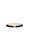 Celine Medium Reversible Framed Triomphe Belt In Taurillon In Black/nude