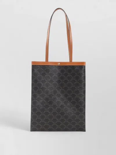 Celine Medium Shopper Tote Contrast Trim Handles