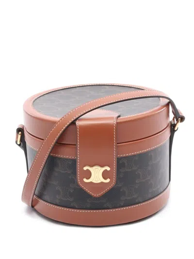 Pre-owned Celine Medium Tambour Shoulder Bag In Brown