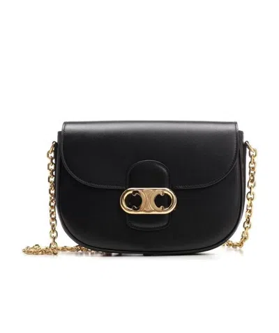 Celine Medium Trimphe Shoulder Bag In Black
