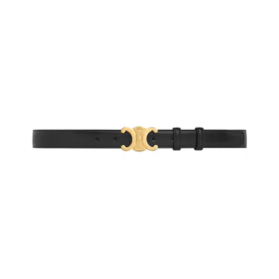 Pre-owned Celine Medium Triomphe Belt 'black/silver' | Women's Size 85