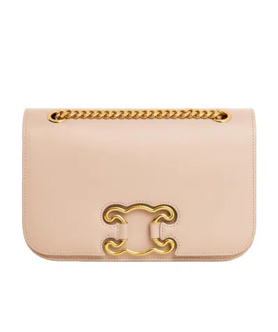 Celine Medium Triomphe Frame Shoulder Bag In Nude