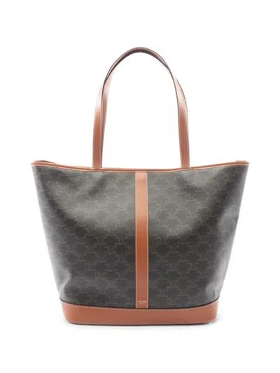 Pre-owned Celine Medium Triomphe Tote Bag In Brown