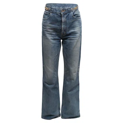 Pre-owned Celine Medium Wash  Hardware-embellished Jeans Size Us 29 In Gray