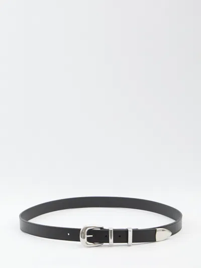 Celine Men Medium Western Belt In Black