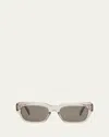 Celine Men's Bold 3 Dots 64mm Rectangular Sunglasses In Beige Other/brown