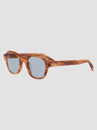 Celine Men's 3 Dots 48mm Round Sunglasses In Brown