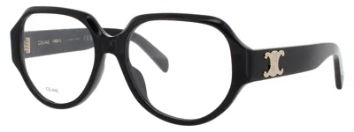 Celine Men's Acetate Optical Glasses 55-16-140 In 001 - Shiny Black / Demo