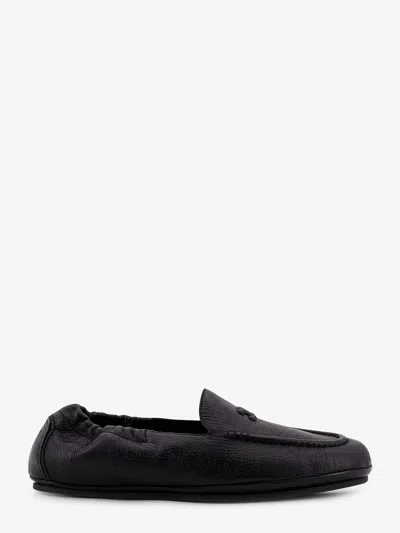 Celine Men Adam Leather Slip-on Loafers In Black
