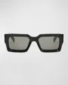 Celine 54mm Rectangular Sunglasses In Black