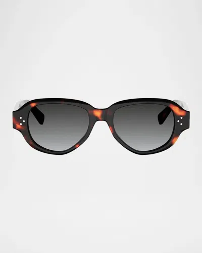 Celine Men & Apos;s 52mm Oval Sunglasses In Black