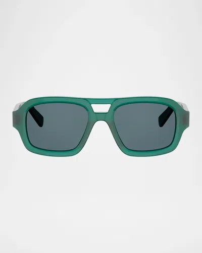 Celine Men & Apos;s 53mm Pilot Sunglasses In Green