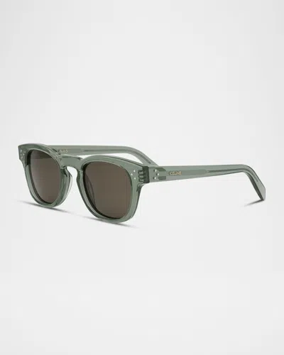 Celine Men & Apos;s Acetate Round Sunglasses In Gray
