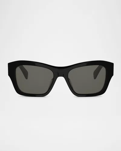 Celine Men & Apos;s Triomphe Acetate Butterfly Sunglasses In Black