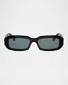 Celine Triomphe 54mm Rectangular Sunglasses In Black