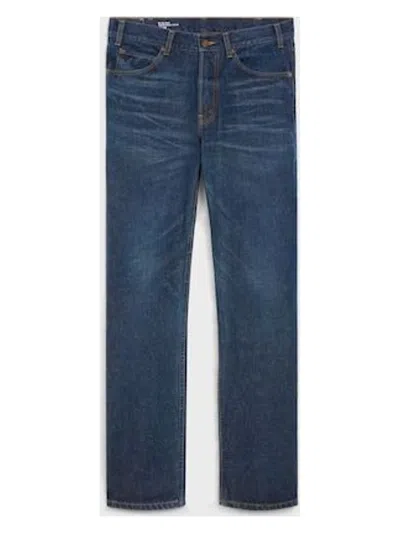 Celine Belt-loop Jeans In Blue