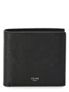 Celine Logo Print Bi-fold Wallet In Black
