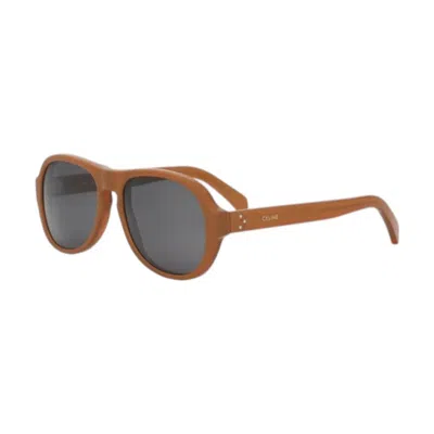 Celine Men's Black Aviator Sunglasses Cl40298i 45a In ["grey"]