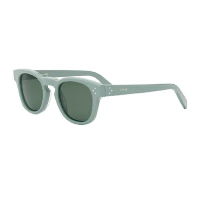 Celine Men's Black Browline Sunglasses Cl40233i 93n In ["green"]