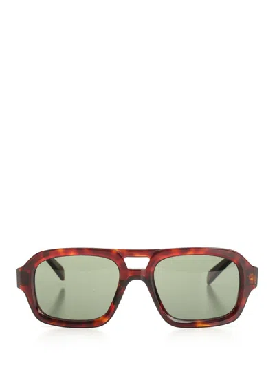 Celine Men "black Frame 62" Sunglasses In Brown