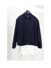 Celine Logo-embroidered Wool And Cotton-blend Gabardine Blouson Jacket In Blue