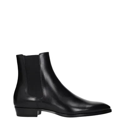 Celine Men's Boots Black Leather