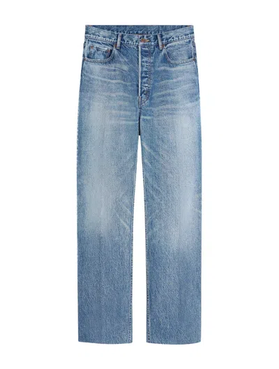 Celine Boyfriend Denim Jeans Straight Leg Five Pocket In Blue