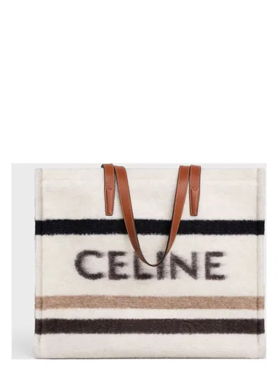 Celine Men's Cabas Grande Tote Bag In Ecru