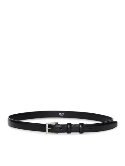 Celine Men Calfskin Belt In Black