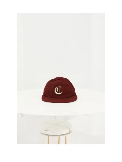 Celine Men Casquette Eton C Gothique In Burgundy