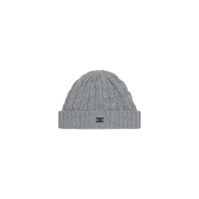 Pre-owned Celine Men's  Cableknit Beanie In Cashmere In Grey