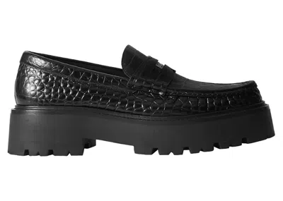 Pre-owned Celine Men's  Chunky Penny Loafer Sneakers In Black