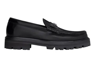 Pre-owned Celine Men's  Chunky Triomphe Loafer Sneakers In Black