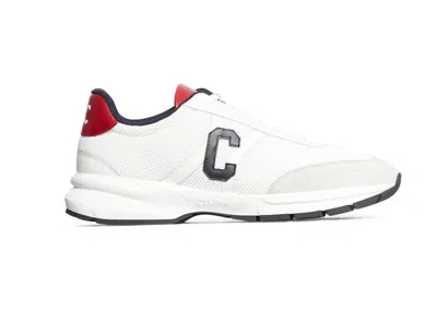 Pre-owned Celine Men's  Cr02 Low Sneakers In Optic White/black/red