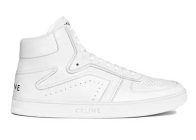 Pre-owned Celine Men's  Ct01 Z Trainer High Top Sneakers Optic In Optic White/black