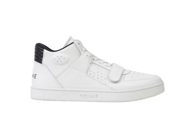 Pre-owned Celine Men's  Ct02 Mid Top Sneakers In Optic White/black In Multi