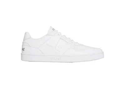 Pre-owned Celine Men's  Ct04 Trainer Low Laceup Leather Sneakers In White