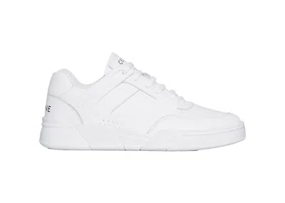 Pre-owned Celine Men's  Ct07 Trainer Low Laceup Leather Sneakers In White
