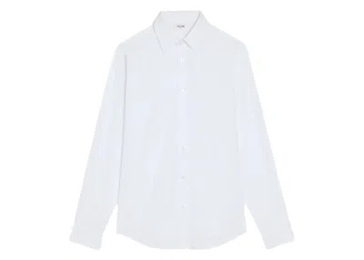 Pre-owned Celine Men's  Drugstore Collar And Edgestitching In Cotton Poplin Loose Shirt In White