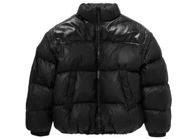 Pre-owned Celine Men's  Homme Leatherpanelled Quilted Padded Shell Jacket In Black