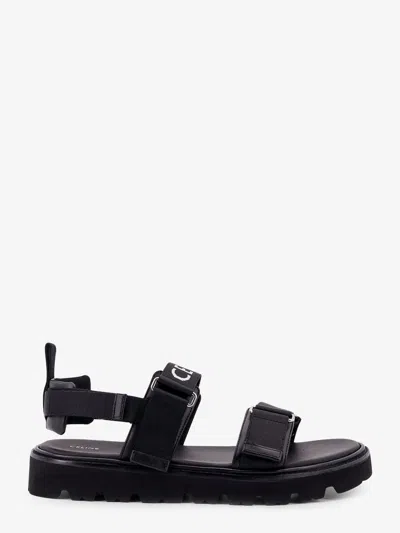 Celine Men  Jacquard Canvas Sandals