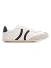Celine White Calfskin Sneakers With Suede Inserts For Men In White