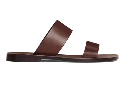 Pre-owned Celine Men's  Lerins Slides Sneakers In Dark Brown