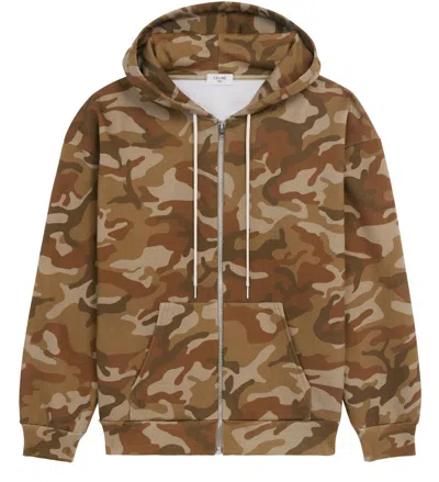 Pre-owned Celine Men's  Loose Sweatshirt In Cotton Fleece In Camo/washed White