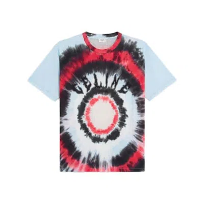 Pre-owned Celine Men's  Loose Tiedye T-shirt In Off White/red/black