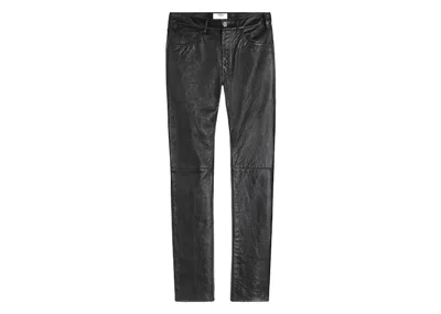 Pre-owned Celine Men's  Lou Soft Lambskin Jeans In Black